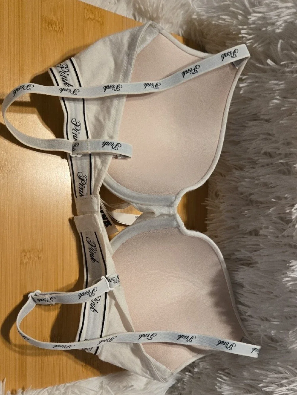 PINK Victoria's Secret Light Ivory Padded T-Shirt Bra